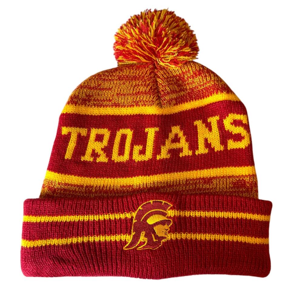USC Trojans Pom Beanie Melonwear Red Yellow NCAA